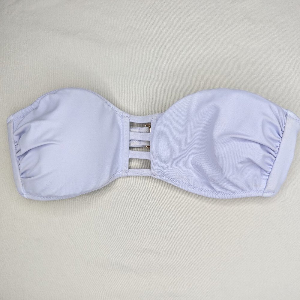 Lilac Light Purple Middle Cut Out Sexy Bikini Swim Top Bandeau (S) VS